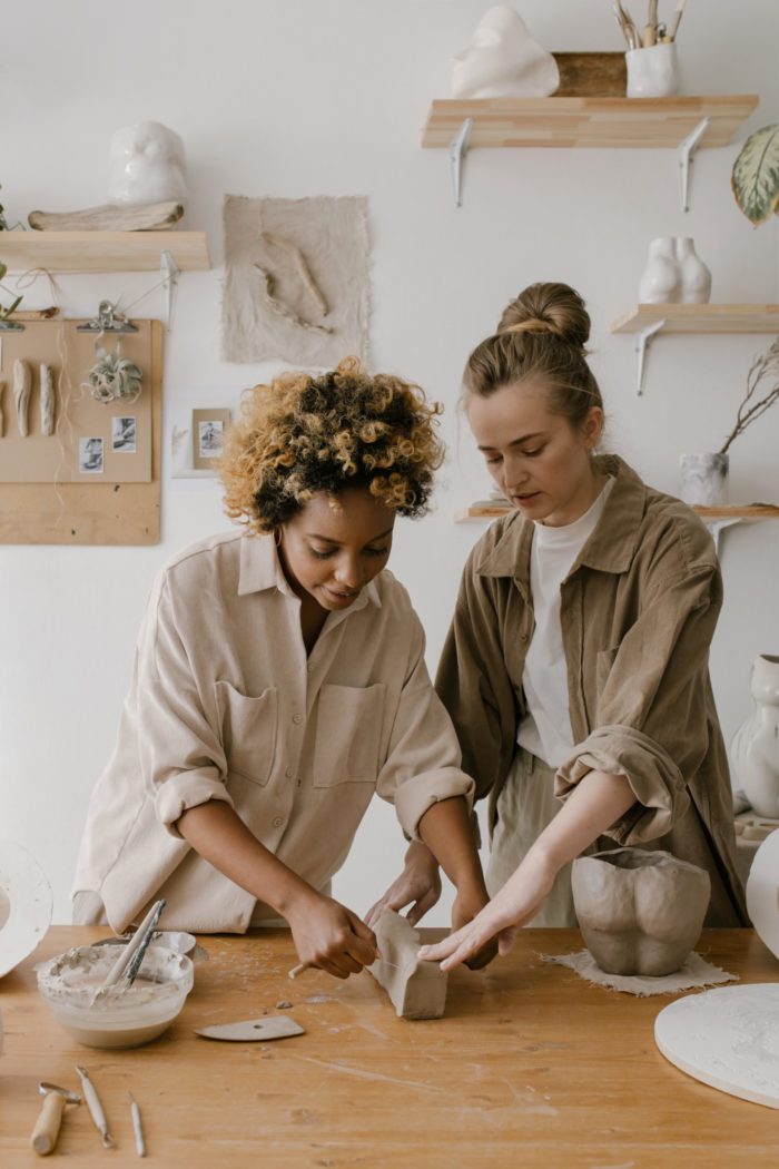 Stock photo of two women making pottery from The Czech Republic, Stand By Me